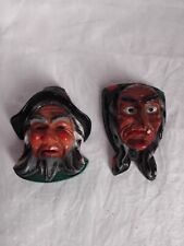 Vintage German small resin face wall plaques Ornemer picture