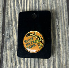 Vintage Zion Nat’l Park Round Pin Souvenir 1 1/8” picture