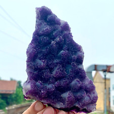465G Rare Transparent purple Cube Fluorite Mineral Crystal Specimen/China picture