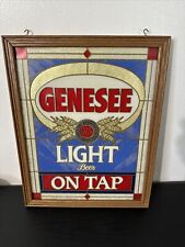 Vintage Genesee Beer Light  Sign - Stained Glass Style 20x16 Hanging Rare picture