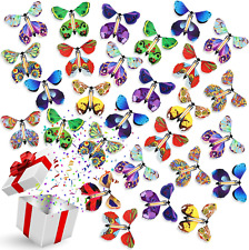 100 Pcs Magic Flying Butterfly Wind up Butterfly Paper Butterflies That Fly Rubb picture