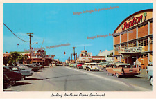 Myrtle Beach SC Ocean Blvd Pavilion Defunct Amusement Park 1950s Vtg Postcard C2 picture