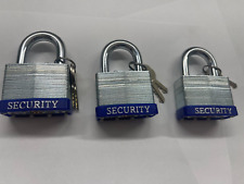 2'' ( 50MM) Laminated Steel Padlock with Key Wide Lock Body, Fence, Lock 3 pack picture