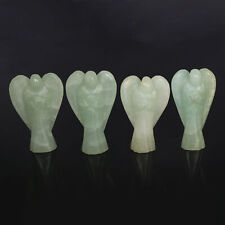 485 Ct. Natural Green Jade Angel, Jade Crystal Figurine, Standing Statue 4 Pcs picture