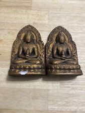 Vintage NY Amer Museum Of History Buddha Bookends by Alva Museum Replica 1962 picture