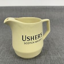 Usher's Scotch Whiskey WADE Water Pitcher Ceramic Barware England Pub Jug picture