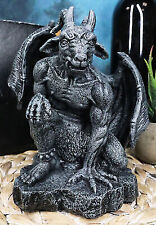 The Winged Guardian Baphomet Sabbatic Goat Gothic Gargoyle Statue Faux Stone picture