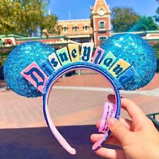 US Disneyland Marquee Sign Ears Headband Disney Parks Happiest Place Edition picture
