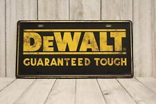 DeWalt Tools License Plate Tin Sign Poster Hardware Store Garage Man Cave XZ picture