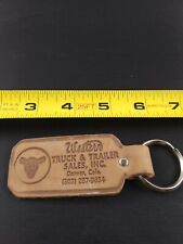 Vintage WESTERN TRUCK TRAILER SALES Colorado Advertising Keychain Ring Fob *EE75 picture