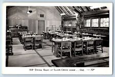 Oregon OR Postcard RPPC Photo Dining Room At Silver Crk Lodge c1940's Vintage picture
