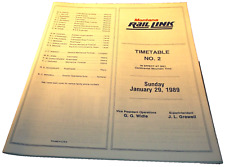 JANUARY 1989 MONTANA RAIL LINK SYSTEM EMPLOYEE TIMETABLE #2 picture