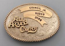 Striker Weiser Idaho 2006 Council Jr Rodeo All Around Cowboy Trophy Belt Buckle picture