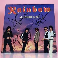 SIGNED RAINBOW GRAHAM BONNET GLOVER AIREY ALL NIGHT LONG VINYL RITCHIE BLACKMORE picture