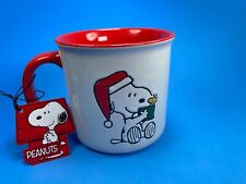 Peanuts Snoopy Christmas Holiday Mug 21 oz Snoop with Christmas Hat Thick c80 picture