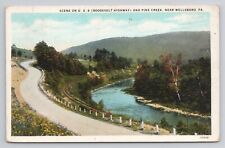 Postcard Pine Creek Near Wellsboro Pennsylvania c1920 picture