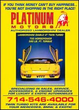 1996 Lamborghini Diablo VT Dealer Original Advertisement Print Art Car Ad J622 picture