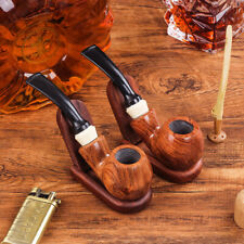 Classic Rosewood Curved Pipe Solid Wood Traditional Old-fashioned Handmade Pipe picture