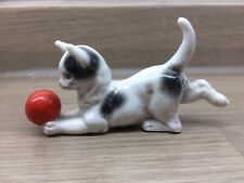 Vintage Cat With A Ball , marked 'Foreign'.  Retro? 1950’s 60’s ? picture