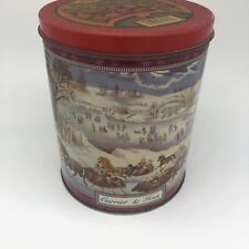 Vintage Currier and Ives Mixed Nuts Tin Winter Scene picture