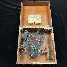 Rare WWII 1943 USN Navy Navigational Sextant W Orig Box & Paper  picture