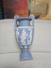 Vtg Tharaud Limoges France Blue/White Gold Porcelain Vase Wedgwood Style picture