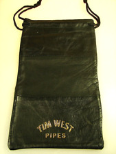 New Tim West Pipes Designer Lg. Gold Letters Pipe Accessories Bag w/ Drawstrings picture