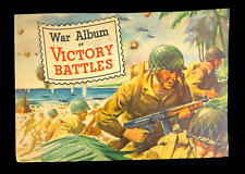 WWII Militaria 1945 General Mills War Album Victory Battles 20 Stamps Complete picture