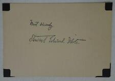 Stewart Edward White Clipped Autograph Author Outdoorsman Lumberjack Adventurer picture