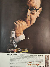 1958 Holiday Original Ad Advertisement Sir Cedric Hardwicke for SMIRNOFF Vodka picture