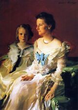 Oil painting Mrs-Theodore-Roosevelt-and-Daughter-Ethel-Cecilia-Beaux-oil-paint picture