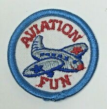 PATCH GSA Girl Scouts Aviation Fun Airplane Blue White picture