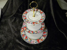 1994 Fine China The Artland Collection Daisy by  China Pearl 3-Tier Cake Stand picture