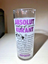 Vtg 1996 Absolut Kurant Vodka Frosted Glass Rare Distillery Collectible picture
