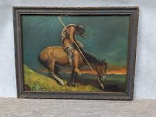 Antique End of the Trail Native American Framed Litho Art 9