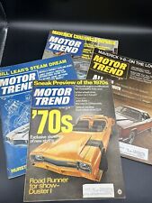 4 Vintage 1970s Motor Trend Magazine Lot Auto Car Enthusiast Duster, Olds, picture