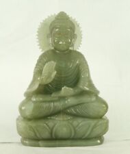 6.5 Inches Buddha Statue Figurine Hand Carved Aventurine Stone Idol For Table picture
