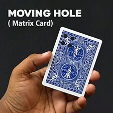 Magician's Moving Hole Matrix Art Gimmick Bicycle Poker Hollow Card Magic Trick picture