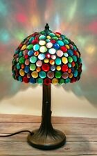 Stained Glass Lamp Colorful Glass Gems East Village Artisans USA Table Lamp picture