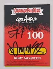 Garbage Pail Kids RORY MCQUEEN GET A GRIP TRIPTYCH AUTO CARD ANS 20TH 57/120 picture
