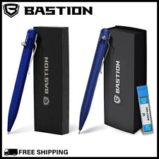 BASTION BOLT ACTION PEN & MECHANICAL PENCIL GIFT SET Aluminum Body Blue Pens picture