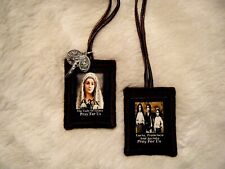 Our Lady of Fatima Brown Scapular Quality Hand Made 100% Wool  picture