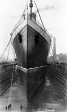 (2) 8x10 Prints Cunard Line RMS Lusitania Ocean Liner Drydock Bow Sank 1915 #LUS picture