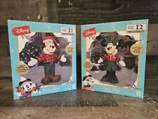 Gemmy 3.5' Airblown Inflatable Disney Mickey & Minnie Mouse With Santa Hat  picture