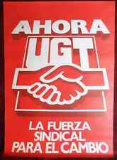 1980s Original Poster Spain UGT Union General Trabajadores Workers Trade PSOE picture