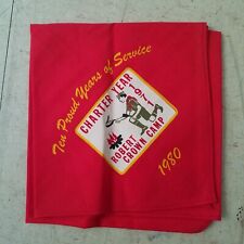 1971 Robert crown camp red BSA Neckerchief charter year 10 proud years service  picture