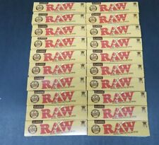 20 Packs Raw Classic King Size Slim Natural Unrefined Rolling Papers   picture