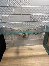 Vintage Twisted Brass Wall Shelf 18” Long x 5.5” Deep. Hollywood Regency Home picture