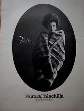 1961 Womens Vintage Fredrica Aurora Chinchilla Ultimate Fur Coat Ad picture
