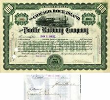 Chicago, Rock Island and Pacific Railway signed by John Graves Shedd - Stock Cer picture